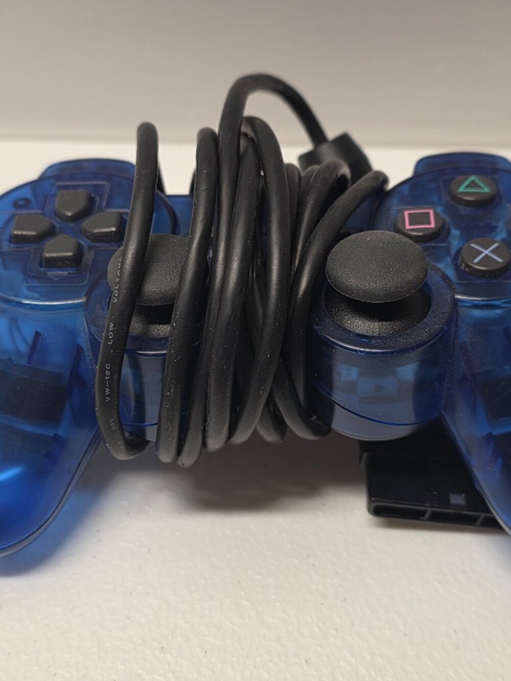 Sony PlayStation 2 DualShock 2 Analog Controller Wired Blue Clear SCPH-10010